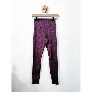 Zyia Active Women Leggings Sz 2 Purple Space Dye High Rise Ankle Activewear